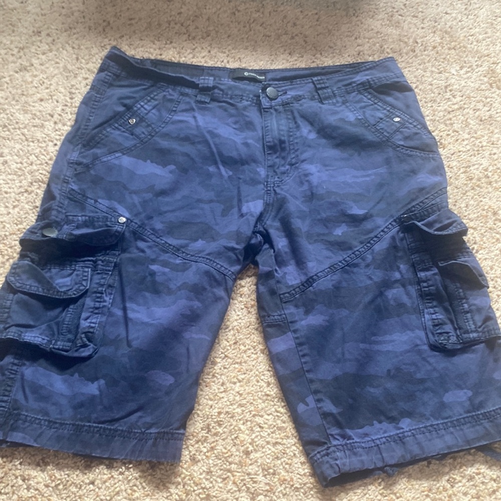 G-fried Denim Blue-Camo Cargo shorts
